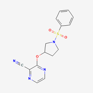 3-((1-(Phenylsulfonyl)pyrrolidin-3-yl)oxy)pyrazine-2-carbonitrile