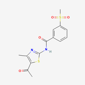 N-(5-acetyl-4-methylthiazol-2-yl)-3-(methylsulfonyl)benzamide
