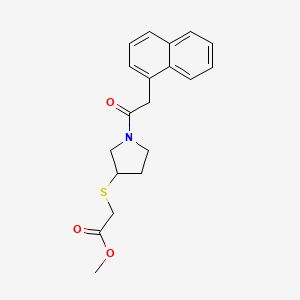 Methyl 2-((1-(2-(naphthalen-1-yl)acetyl)pyrrolidin-3-yl)thio)acetate