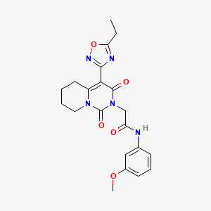 2-[4-(5-ethyl-1,2,4-oxadiazol-3-yl)-1,3-dioxo-5,6,7,8-tetrahydro-1H-pyrido[1,2-c]pyrimidin-2(3H)-yl]-N-(3-methoxyphenyl)acetamide