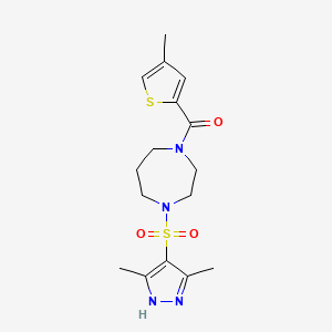 (4-((3,5-dimethyl-1H-pyrazol-4-yl)sulfonyl)-1,4-diazepan-1-yl)(4-methylthiophen-2-yl)methanone