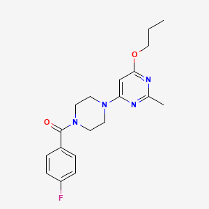 (4-Fluorophenyl)(4-(2-methyl-6-propoxypyrimidin-4-yl)piperazin-1-yl)methanone