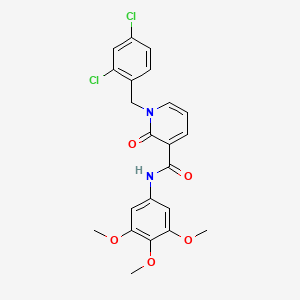 molecular formula C22H20Cl2N2O5 B2536884 1-[(2,4-dichlorophenyl)methyl]-2-oxo-N-(3,4,5-trimethoxyphenyl)pyridine-3-carboxamide CAS No. 320419-81-6