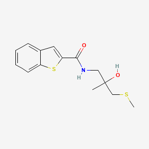 molecular formula C14H17NO2S2 B2536895 N-(2-hydroxy-2-methyl-3-(methylthio)propyl)benzo[b]thiophene-2-carboxamide CAS No. 1915253-92-7