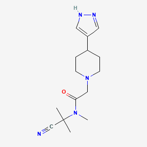 N-(1-cyano-1-methylethyl)-N-methyl-2-[4-(1H-pyrazol-4-yl)piperidin-1-yl]acetamide