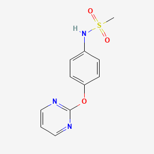 molecular formula C11H11N3O3S B2537006 N-[4-(pyrimidin-2-yloxy)phenyl]methanesulfonamide CAS No. 339104-89-1