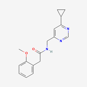 molecular formula C17H19N3O2 B2537017 N-[(6-cyclopropylpyrimidin-4-yl)methyl]-2-(2-methoxyphenyl)acetamide CAS No. 2177060-61-4