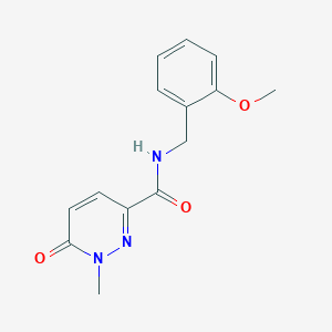 molecular formula C14H15N3O3 B2537108 N-[(2-methoxyphenyl)methyl]-1-methyl-6-oxo-1,6-dihydropyridazine-3-carboxamide CAS No. 1040661-78-6