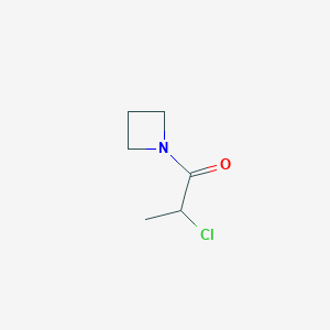 molecular formula C6H10ClNO B2537123 1-(Azetidin-1-yl)-2-chloropropan-1-one CAS No. 1094294-06-0