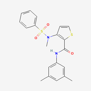 molecular formula C20H20N2O3S2 B2537198 N-(3,5-dimethylphenyl)-3-(N-methylbenzenesulfonamido)thiophene-2-carboxamide CAS No. 1226435-07-9