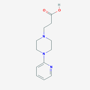 molecular formula C12H17N3O2 B025372 1-哌嗪丙酸, 4-(2-吡啶基)- CAS No. 104373-85-5