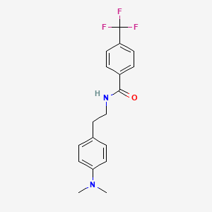 molecular formula C18H19F3N2O B2537257 N-(4-(dimethylamino)phenethyl)-4-(trifluoromethyl)benzamide CAS No. 953167-31-2