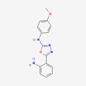 molecular formula C15H14N4O2 B2537275 5-(2-aminophenyl)-N-(4-methoxyphenyl)-1,3,4-oxadiazol-2-amine CAS No. 1119392-43-6