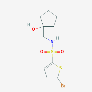 molecular formula C10H14BrNO3S2 B2537315 5-bromo-N-[(1-hydroxycyclopentyl)methyl]thiophene-2-sulfonamide CAS No. 1217013-00-7