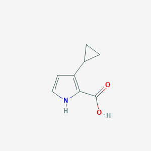 molecular formula C8H9NO2 B2537317 3-Cyclopropyl-1H-pyrrole-2-carboxylic acid CAS No. 1369142-11-9
