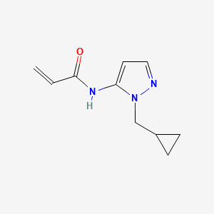 molecular formula C10H13N3O B2537380 N-[1-(cyclopropylmethyl)-1H-pyrazol-5-yl]prop-2-enamide CAS No. 2196079-84-0