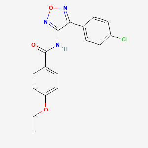 molecular formula C17H14ClN3O3 B2537386 N-[4-(4-chlorophenyl)-1,2,5-oxadiazol-3-yl]-4-ethoxybenzamide CAS No. 866237-93-6