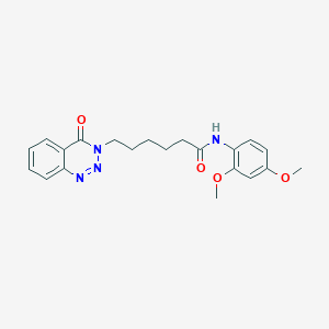 molecular formula C21H24N4O4 B2537394 N-(2,4-dimethoxyphenyl)-6-(4-oxo-3,4-dihydro-1,2,3-benzotriazin-3-yl)hexanamide CAS No. 880811-43-8