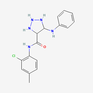 molecular formula C16H14ClN5O B2537464 5-anilino-N-(2-chloro-4-methylphenyl)triazolidine-4-carboxamide CAS No. 1105246-55-6