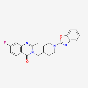 3-{[1-(1,3-Benzoxazol-2-yl)piperidin-4-yl]methyl}-7-fluoro-2-methyl-3,4-dihydroquinazolin-4-one
