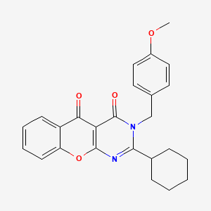 2-cyclohexyl-3-(4-methoxybenzyl)-3H-chromeno[2,3-d]pyrimidine-4,5-dione