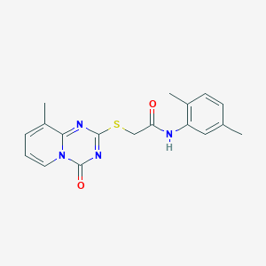 N-(2,5-dimethylphenyl)-2-(9-methyl-4-oxopyrido[1,2-a][1,3,5]triazin-2-yl)sulfanylacetamide