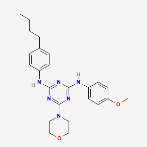 molecular formula C24H30N6O2 B2537620 N2-(4-butylphenyl)-N4-(4-methoxyphenyl)-6-(morpholin-4-yl)-1,3,5-triazine-2,4-diamine CAS No. 898611-53-5