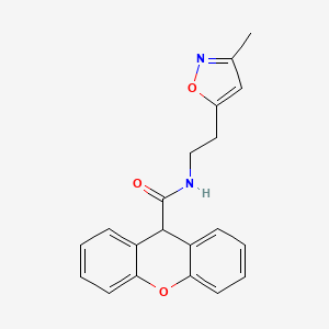 molecular formula C20H18N2O3 B2537621 N-[2-(3-METHYL-1,2-OXAZOL-5-YL)ETHYL]-9H-XANTHENE-9-CARBOXAMIDE CAS No. 1421462-20-5