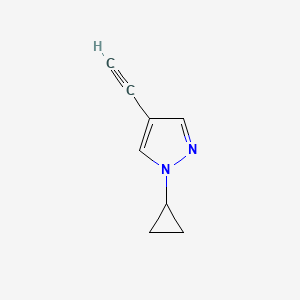 molecular formula C8H8N2 B2537634 1-Cyclopropyl-4-ethynyl-1H-pyrazole 