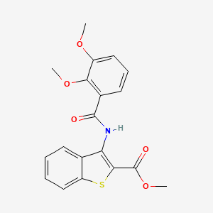 molecular formula C19H17NO5S B2537641 methyl 3-(2,3-dimethoxybenzamido)-1-benzothiophene-2-carboxylate CAS No. 922655-66-1