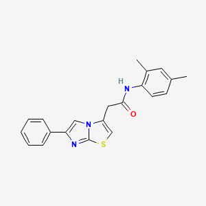 molecular formula C21H19N3OS B2537685 N-(2,4-dimethylphenyl)-2-{6-phenylimidazo[2,1-b][1,3]thiazol-3-yl}acetamide CAS No. 897460-12-7