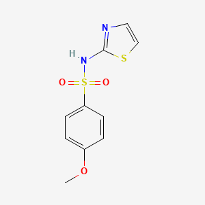 molecular formula C10H10N2O3S2 B2537707 4-methoxy-N-(1,3-thiazol-2-yl)benzene-1-sulfonamide CAS No. 169945-39-5
