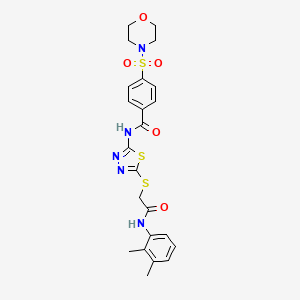 molecular formula C23H25N5O5S3 B2537742 N-[5-[2-(2,3-dimethylanilino)-2-oxoethyl]sulfanyl-1,3,4-thiadiazol-2-yl]-4-morpholin-4-ylsulfonylbenzamide CAS No. 392294-70-1