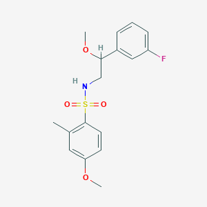 molecular formula C17H20FNO4S B2537755 N-(2-(3-fluorophenyl)-2-methoxyethyl)-4-methoxy-2-methylbenzenesulfonamide CAS No. 1797027-19-0