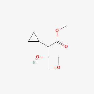 molecular formula C9H14O4 B2537795 Methyl 2-cyclopropyl-2-(3-hydroxyoxetan-3-yl)acetate CAS No. 2445794-33-0