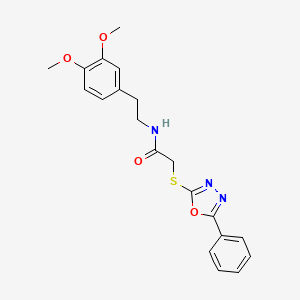 N-[2-(3,4-dimethoxyphenyl)ethyl]-2-[(5-phenyl-1,3,4-oxadiazol-2-yl)sulfanyl]acetamide