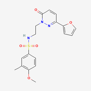N-(2-(3-(furan-2-yl)-6-oxopyridazin-1(6H)-yl)ethyl)-4-methoxy-3-methylbenzenesulfonamide
