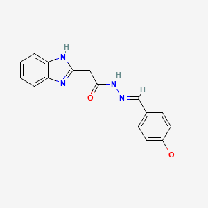 (E)-2-(1H-benzo[d]imidazol-2-yl)-N'-(4-methoxybenzylidene)acetohydrazide
