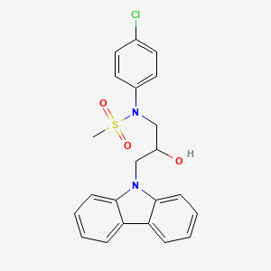 N-[3-(9H-carbazol-9-yl)-2-hydroxypropyl]-N-(4-chlorophenyl)methanesulfonamide