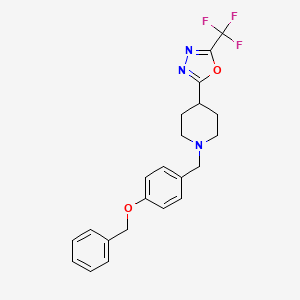 2-(1-(4-(Benzyloxy)benzyl)piperidin-4-yl)-5-(trifluoromethyl)-1,3,4-oxadiazole