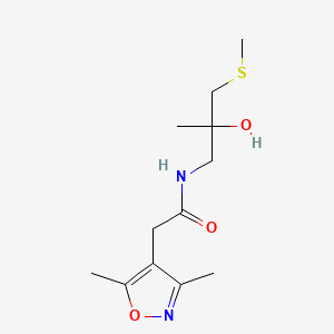 2-(3,5-dimethylisoxazol-4-yl)-N-(2-hydroxy-2-methyl-3-(methylthio)propyl)acetamide