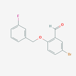 5-Bromo-2-[(3-fluorobenzyl)oxy]benzaldehyde