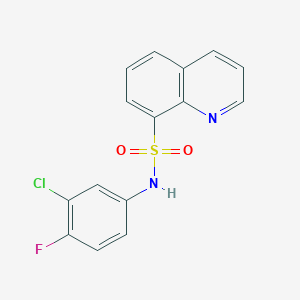 N-(3-chloro-4-fluorophenyl)quinoline-8-sulfonamide