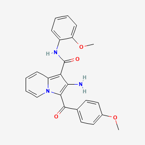2-amino-3-(4-methoxybenzoyl)-N-(2-methoxyphenyl)indolizine-1-carboxamide