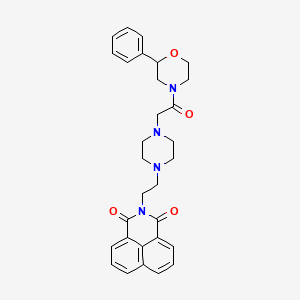 2-(2-(4-(2-oxo-2-(2-phenylmorpholino)ethyl)piperazin-1-yl)ethyl)-1H-benzo[de]isoquinoline-1,3(2H)-dione