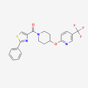 (2-Phenylthiazol-4-yl)(4-((5-(trifluoromethyl)pyridin-2-yl)oxy)piperidin-1-yl)methanone