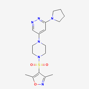 3,5-Dimethyl-4-((4-(6-(pyrrolidin-1-yl)pyridazin-4-yl)piperazin-1-yl)sulfonyl)isoxazole