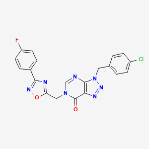 3-(4-chlorobenzyl)-6-((3-(4-fluorophenyl)-1,2,4-oxadiazol-5-yl)methyl)-3H-[1,2,3]triazolo[4,5-d]pyrimidin-7(6H)-one