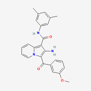 2-amino-N-(3,5-dimethylphenyl)-3-(3-methoxybenzoyl)indolizine-1-carboxamide