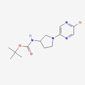 Tert-butyl N-[1-(5-bromopyrazin-2-yl)pyrrolidin-3-yl]carbamate